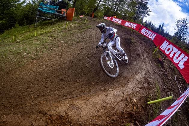 Whoop UCI MTB World Series DHI Worldcup Bielsko BiaÅa VERGIER Loris COMMENCAL MUC OFF BY RIDING ADDICTIONat Whoop UCI MTB World Series DHI Worldcup Bielsko BiaÅa, 17 05 2025,in Szczyrk,POL Photo Sebastian Sternemann