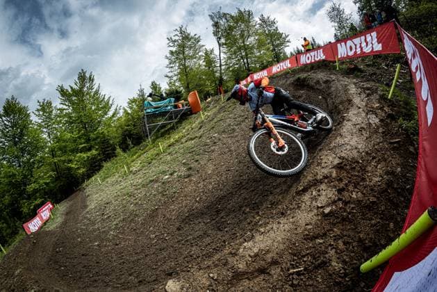 Whoop UCI MTB World Series DHI Worldcup Bielsko BiaÅa HARTENSTERN Max CUBE FACTORY RACINGat Whoop UCI MTB World Series DHI Worldcup Bielsko BiaÅa, 17 05 2025,in Szczyrk,POL Photo Sebastian Sternemann