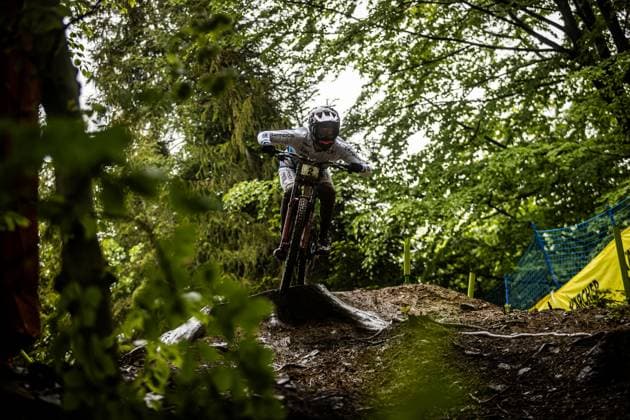 Whoop UCI MTB World Series DHI Worldcup Bielsko BiaÅa ALRAN Max COMMENCAL MUC OFF BY RIDING ADDICTIONat Whoop UCI MTB World Series DHI Worldcup Bielsko BiaÅa, 17 05 2025,in Szczyrk,POL Photo Sebastian Sternemann