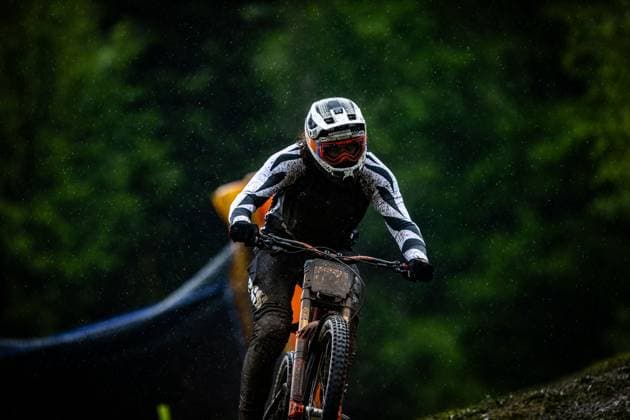 Whoop UCI MTB World Series DHI Worldcup Bielsko BiaÅa Wyn Masters at Whoop UCI MTB World Series DHI Worldcup Bielsko BiaÅa, 17 05 2025,in Szczyrk,POL Photo Sebastian Sternemann