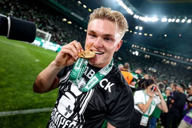 Football, Conrad Harder before transfer from Sporting Lisbon to RB Leipzig, archive pictures