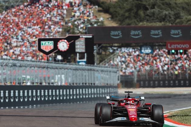 May 17, 2025, Imola, Bologna, Italy: CHARLES LECLERC (Ferrari) during the qualifying session at the Emilia-Romgna Grand Prix 2025 Imola Italy - ZUMAr193 20250517_zsp_r193_248 Copyright: xSaraxRuffonix