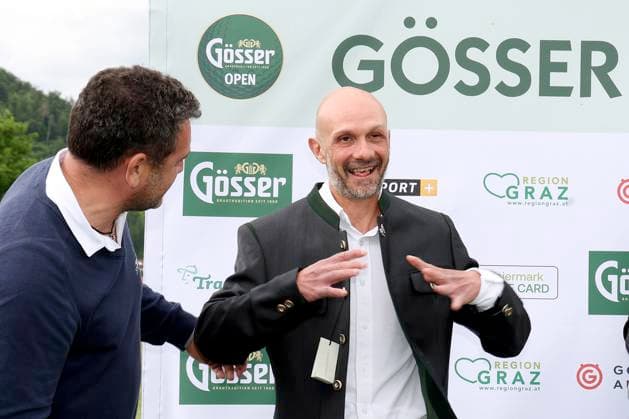 GOLF - Goesser Open 2025 MARIA LANKOWITZ,AUSTRIA,17.MAY.25 - GOLF - Alps Tour, Goesser Open, GC Erzherzog Johann. Image shows Gerald Stangl (Murhof) and Alessandro Pia (Alps Tour Golf) .  GEPAxpictures xHansxOberlaender