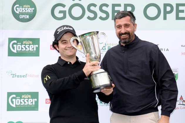 GOLF - Goesser Open 2025 MARIA LANKOWITZ,AUSTRIA,17.MAY.25 - GOLF - Alps Tour, Goesser Open, GC Erzherzog Johann. Image shows Jorge Maicas (ESP) and Oliver Plieschnig (Brau Union).  GEPAxpictures xHansxOberlaender