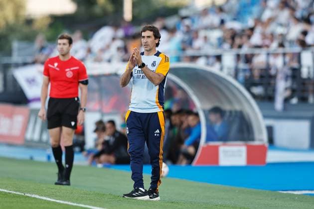 Raul Gonzalez (RM Castilla), MAY 17, 2025 - Football Soccer : Spanish Primera RFEF Group 2 match between Real Madrid Castilla 4-0 CF Fuenlabrada at the Estadio Alfredo Di Stefano in Madrid, Spain. Noxthirdxpartyxsales  (290890168)