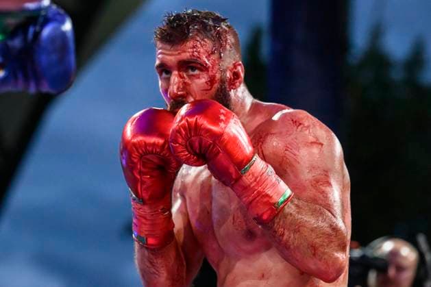 Bilder des Jahres 2025, Sport 05 Mai Sport Themen der Woche KW20 Sport Bilder des Tages GER, Magdeburg, Große SES-Jubilaeums-Box-Gala am Samstag, den 17. Mai 2025 auf der Seebuehne in Magdeburg, SES Events Steinforth, Artur Reis (GER) vs. Mate Rudan (CRO) - IBF Europe Title Super Middleweight (10 Rounds), v.l. im Bild: Mate Rudan 17.05.2025 *** GER, Magdeburg, Great SES Anniversary Boxing Gala on Saturday, May 17, 2025 at the Seebuehne in Magdeburg, SES Sport Events Steinforth, Artur Reis GER vs Mate Rudan CRO IBF Europe Title Super Middleweight 10 Rounds , f l in picture Mate Rudan 17 05 2025 Copyright: HMBxMedia UwexKoch