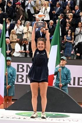 BNL International of Italy Italian Tennis Internationals BNL, women s singles. In the photo: Jasmine Paolini wins the match. Rome, Italy 17 May 2025, Credit:Maria Laura Antonelli Avalon Italy, Rome  Copyright: xMariaxLauraxAntonellix xAvalonx 0819418433st