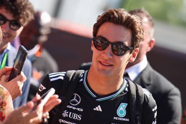 George Russell Mercedes AMG Petronas Formula One Team, 63 , Race Day ,ITA, Formula 1 World Championship, Grand Prix Emilia Romagna Imola, Autodromo Enzo e Dino Ferrari, 18 05 2025 Race Day, ITA, Formula 1 World Championship, Grand Prix Emilia Romagna Imola, Autodromo Enzo e Dino Ferrari, 18 05 2025 Imola Copyright: xEibner-Pressefoto AnnikaxGrafx EP_AGF