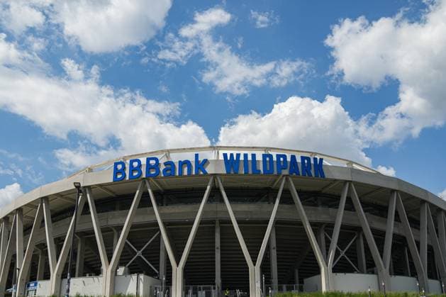 2 Soccer Bundesliga, Karlsruher SC SC Paderborn 07, 18 05 2025 BBBank Wildpark from outside 2 Soccer Bundesliga, Karlsruher SC SC Paderborn 07 BBBank Wildpark Karlsruhe, 18 05 2025 DFB DFL REGULATIONS PROHIBIT ANY USE OF PHOTOGRAPHS AS IMAGE SEQUENCES AND OR QUASI VIDEO Copyright: xBEAUTIFULxSPORTS Boscox