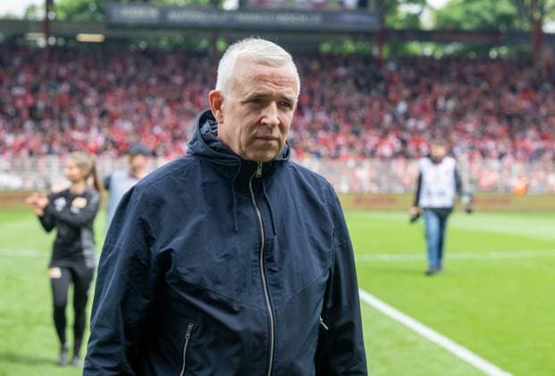 Soccer, Women, Season 2024 2025, 2 Women Bundesliga 26 Matchday , 1 FC Union Berlin FSV Gütersloh, President Dirk Zingler 1 FC Union , 18 05 2025, Copyright: xMatthiasxKochx