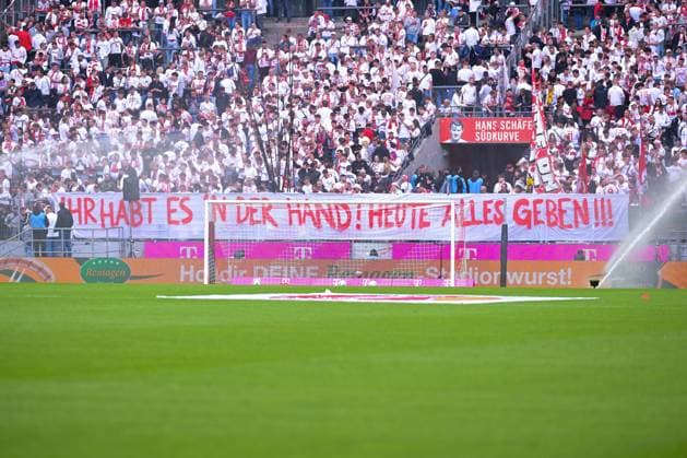 18 05 2025, Football, 2 Bundesliga, 34 Matchday Season 2024 2025, 1 FC Köln 1 FC Kaiserslautern, Fan poster 1 FC Köln You have it in your hands Give it your all today xRHR FOTO TKx Copyright: RHR-FOTOx RHR-FOTO TK