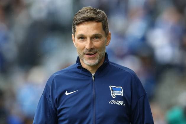 18 05 2025, xtgx, Fußball 2 Bundesliga, Hertha BSC Berlin Hannover 96 emspor, v l Stefan Leitl Hertha, Trainer Portrait, Portraet, Einzelbild DFL DFB REGULATIONS PROHIBIT ANY USE OF PHOTOGRAPHS as IMAGE SEQUENCES and or QUASI VIDEO Berlin