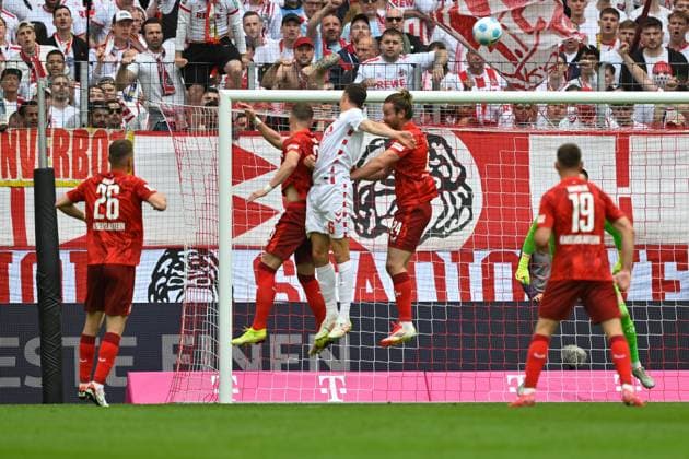 Koeln, Rheinenergiestadion, 18 05 25, GER, Herren, 2 Bundesliga, Saison 2024 2025, 1 FC Koeln 1 FC Kaiserslautern Bild Eric MARTEL Koeln macht das Tor zum 1 0 DFL regulations prohibit any use of photographs as image sequences and or quasi video NRW Germany