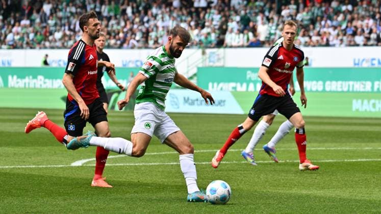18 05 2025 Soccer Season 2024 2025 2 Soccer Bundesliga 34 Matchday SpVgg Greuther Fürth Kleeblatt Hamburger HSV Hamburg HSV Sportfoto Zink xwoxzix DFL regulations prohibit any use of photographs as image sequences and or quasi video only for editorial use Simon Asta 2, SpVgg Greuther Fürth