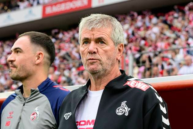 Trainer Head Coach Friedhelm Funkel Koeln , 1 FC Koeln vs 1 FC Kaiserslautern, 2 Bundesliga, 34 Spieltag, 18 05 2025 DFB regulations prohibit any use of photographs as image sequences and or quasi video Koeln Nordrhein Westfalen Germany Copyright: xkolbert-press MarcxNiemeyerx