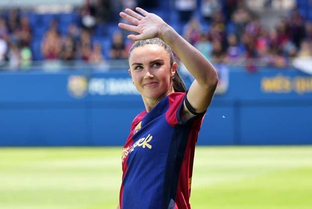FC Barcelona, Barca Femeni v Athletic Club Femenino - Liga F Ingrid Engen celebrates at the end of the match between FC Barcelona Femeni and Athletic Club Femenino, corresponding to week 30 of the Liga F, played at the Johan Cruyff Stadium in Barcelona, Spain, on May 18, 2025. Barcelona Barcelona Spain  Copyright: xUrbanandsportx originalFilename:urbanandsport-fcbarcel250518_nprv7.jpg