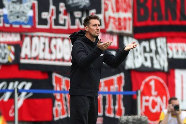 Braunschweig vs Nuremberg, 2 BL Braunschweig, 18 05 2025, FOOTBALL Eintracht Braunschweig vs 1 FC Nuremberg, 2 BL, Season 2024 25 Head coach Miroslav Klose 1 FC Nuremberg Braunschweig