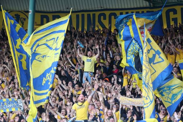 Braunschweig vs Nuremberg, 2 BL Braunschweig, 18 05 2025, FOOTBALL Eintracht Braunschweig vs 1 FC Nuremberg, 2 BL, Season 2024 25 Eintracht Braunschweig Fankurve Braunschweig