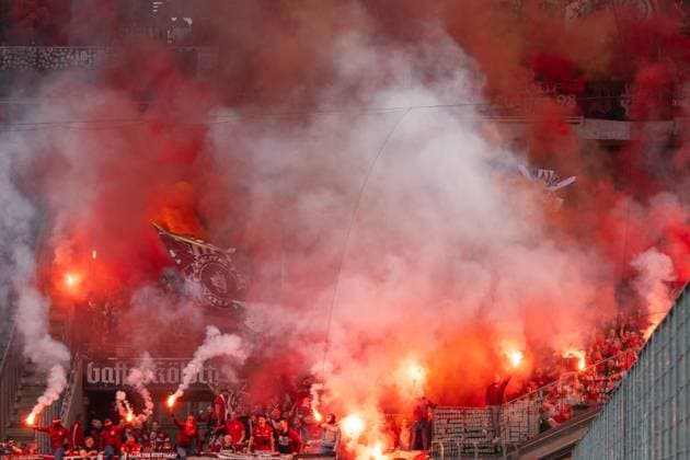 18 05 2025, Soccer 2 Bundesliga, Season 2024 2025, 34 Matchday, 1 FC Koeln 1 FC Kaiserslautern at RheinEnergieStadion in Koeln There will be a tent in the guest block Important notice According to the regulations of the DFL German Football League or the DFB German Football Association, it is prohibited to use or have used photographs taken in the stadium and or of the match in the form of sequential images and or video-like photo series Photo Kirchner Media Thomas Haesler Copyright: xKirchner-Media ThomasxHaeslerx