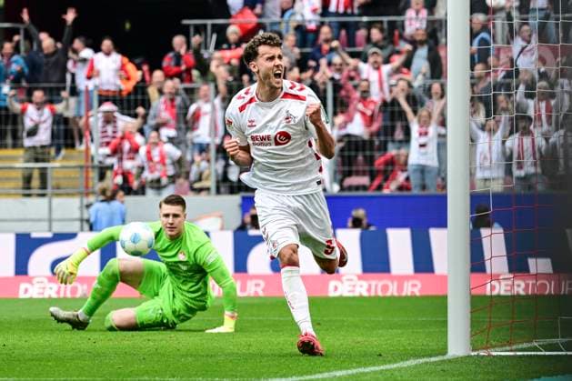 Bilder des Jahres 2025, Sport 05 Mai Sport Themen der Woche KW20 Sport Bilder des Tages Torjubel zum 2:0 durch Luca Waldschmidt (Koeln 9) , 1. FC Koeln vs. 1.FC Kaiserslautern, 2. Bundesliga, 34. Spieltag, 18.05.2025 DFB regulations prohibit any use of photographs as image sequences and or quasi-video Koeln Nordrhein-Westfalen Deutschland *** Goal celebration for 2 0 by Luca Waldschmidt Koeln 9 , 1 FC Koeln vs 1 FC Kaiserslautern, 2 Bundesliga, 34 Spieltag, 18 05 2025 DFB regulations prohibit any use of photographs as image sequences and or quasi video Koeln Nordrhein Westfalen Germany Copyright: xkolbert-press MarcxNiemeyerx