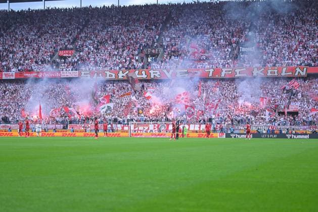18 05 2025, Football, 2 Bundesliga, 34 Matchday Season 2024 2025, 1 FC Köln 1 FC Kaiserslautern, Fan choreo 1 FC Köln xRHR PHOTO TKx Copyright: RHR-FOTOx RHR-FOTO TK