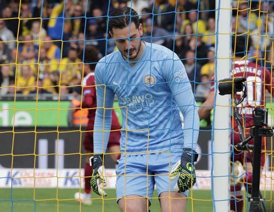 Goalkeeper Marko Johansson Eintracht Braunschweig horrified Football, Men, Season 2024 2025 2 BL, Eintracht Stadion, Eintracht Braunschweig vs 1 FC Nuernberg DFL REGULATIONS PROHIBIT ANY USE OF PHOTOGRAPHS AS IMAGE SEQUENCES AND OR QUASI VIDEO