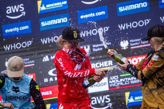 Whoop UCI MTB World Series DHI Worldcup Bielsko BiaÅa JENSEN Rosa Marie at Whoop UCI MTB World Series DHI Worldcup Bielsko BiaÅa, 18 05 2025,in , photo Sebastian Sternemann