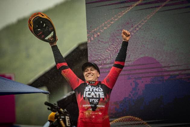Whoop UCI MTB World Series DHI Worldcup Bielsko BiaÅa HOFFMANN Nina SANTA CRUZ SYNDICATEat Whoop UCI MTB World Series DHI Worldcup Bielsko BiaÅa, 18 05 2025,in , photo Sebastian Sternemann
