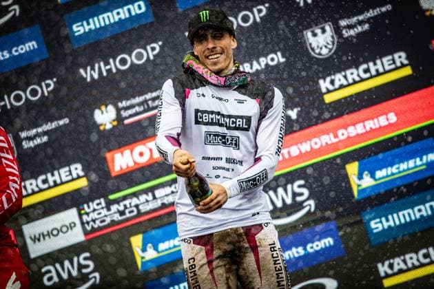 Whoop UCI MTB World Series DHI Worldcup Bielsko BiaÅa PIERRON Amaury COMMENCAL MUC OFF BY RIDING ADDICTIONat Whoop UCI MTB World Series DHI Worldcup Bielsko BiaÅa, 18 05 2025,in , photo Sebastian Sternemann
