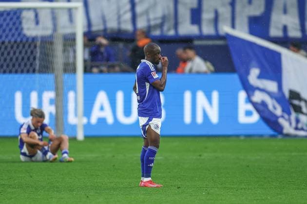 18 05 2025, Football, Season 2024 2025, 2 Bundesliga, Matchday 34, FC Schalke 04 SV Elversberg 07, Christopher Antwi Adjei FC Schalke 04 Gelsenkirchen Veltins Arena NRW Germany xRHR PHOTO TRx Copyright: TimxRehbein RHR-FOTOx RHR-FOTO TR