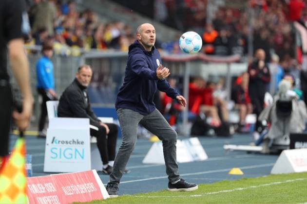 Braunschweig vs Nuremberg, 2 BL Braunschweig, 18 05 2025, FOOTBALL Eintracht Braunschweig vs 1 FC Nuremberg, 2 BL, Season 2024 25 Head coach Daniel Scherning Eintracht Braunschweig Braunschweig