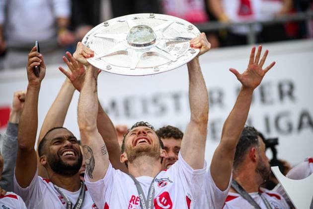 COLOGNE, GERMANY - 18 MAY, 2025: Florian Kainz - The final match of 2.Bundesliga 1.FC Koeln vs 1. FC Kaiserslautern at Rhein Energie Stadion.  Copyright: xVITALIIxKLIUIEVx