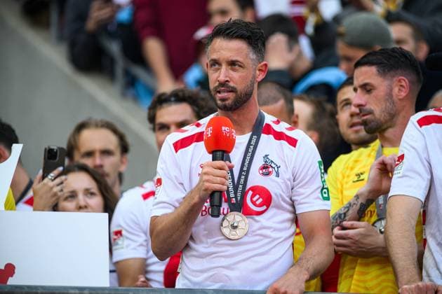 COLOGNE, GERMANY - 18 MAY, 2025: Mark Uth - The final match of 2.Bundesliga 1.FC Koeln vs 1. FC Kaiserslautern at Rhein Energie Stadion.  Copyright: xVITALIIxKLIUIEVx