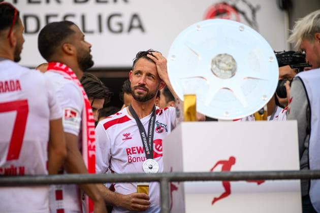 COLOGNE, GERMANY - 18 MAY, 2025: Mark Uth - The final match of 2.Bundesliga 1.FC Koeln vs 1. FC Kaiserslautern at Rhein Energie Stadion.  Copyright: xVITALIIxKLIUIEVx