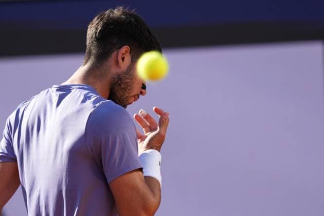 Carlos Alcaraz (ESP) during the men™s final against Jannik Sinner (ITA) of the ATP, Tennis Herren Master 1000 Internazionali BNL d™Italia tournament at Foro Italico on May 18, 2025 (Alfredo Falcone LaPresse)  Copyright: xAlfredoxFalcone LaPressex