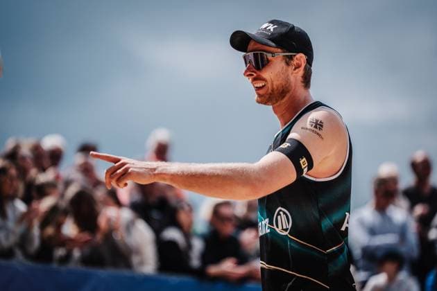 Beach volleyball men Allianz German Beach Tour 2025 Tourstop Düsseldorf 18 05 2025 Nils Ehlers Düsseldorf Robert Lehr Ufer North Rhine-Westphalia Germany
