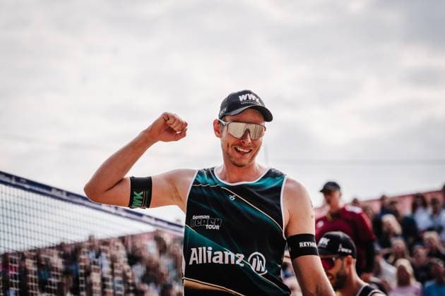 Beach volleyball men Allianz German Beach Tour 2025 Tourstop Düsseldorf 18 05 2025 Nils Ehlers Düsseldorf Robert Lehr Ufer North Rhine-Westphalia Germany