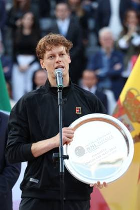 Jannik Sinner (ITA) during the men™s final against Carlos Alcaraz (ESP) of the ATP, Tennis Herren Master 1000 Internazionali BNL d™Italia tournament at Foro Italico on May 18, 2025 (Alfredo Falcone LaPresse)  Copyright: xAlfredoxFalcone LaPressex