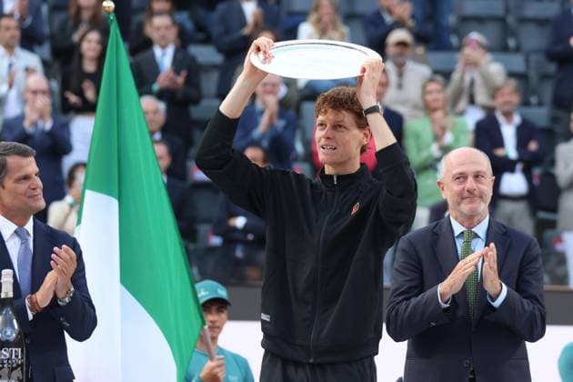 Rome, Italy: Tennis - Italian Internationals 2025, Jannik Sinner and Carlos Alcaraz. Tennis - Italian Open 2025 - Sinner Vs Alcaraz  - ZUMAp169 0819543446st Copyright: xFelicexCalabrox