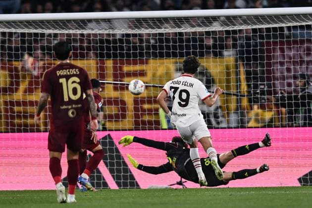 As Roma 18 05 2025 - campionato di calcio serie A Roma-Milan foto Antonello Sammarco Image nella foto: gol Joao Felix 