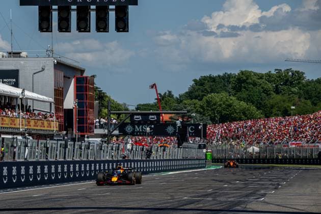 IMOLA, ITALY: Max Verstappen, racing for the Red Bull Racing team during the 2025 Formula 1 Emilia Romagna Grand Prix at the Imola Circuit in Imola, Italy