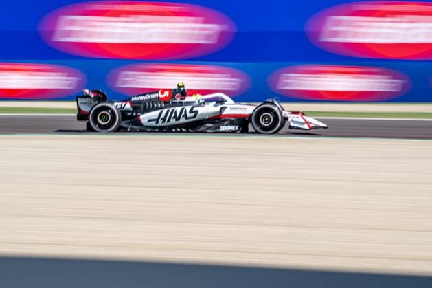 IMOLA, ITALY: Oliver Bearman, racing for the Haas F1 team during the 2025 Formula 1 Emilia Romagna Grand Prix at the Imola Circuit in Imola, Italy