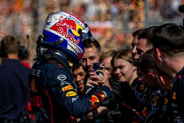 IMOLA, ITALY: Max Verstappen, racing for the Red Bull Racing team during the 2025 Formula 1 Emilia Romagna Grand Prix at the Imola Circuit in Imola, Italy