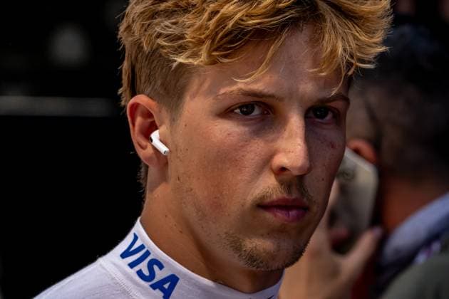 IMOLA, ITALY: Liam Lawson, racing for the Racing Bulls team during the 2025 Formula 1 Emilia Romagna Grand Prix at the Imola Circuit in Imola, Italy