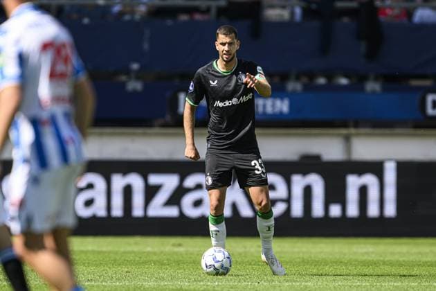 HEERENVEEN - David Hancko of Feyenoord during the Dutch Eredivisie match between sc Heerenveen and Feyenoord at Abe Lenstra Stadium on May 18, 2025 in Heerenveen, Netherlands. ANP COR LASKER Dutch Eredivisie 2024 25 xVIxANPxSportx xxANPxIVx 527957783 originalFilename: 527957783.jpg