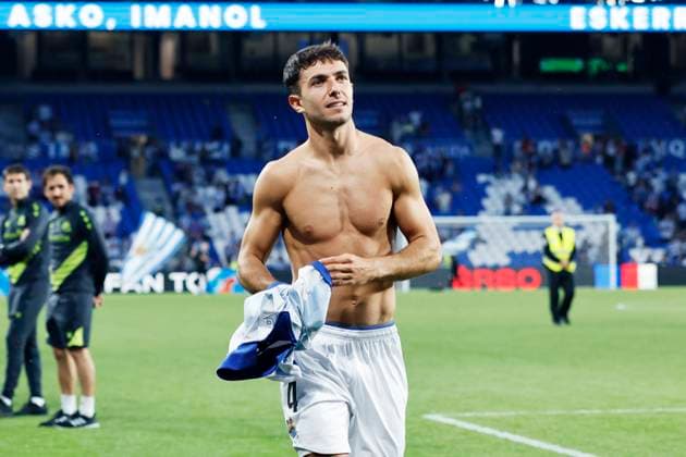 Martin Zubimendi (Sociedad), MAY 18, 2025 - Football Soccer : Spanish La Liga EA Sports match between Real Sociedad 3-2 Girona FC at Reale Arena in San Sebastian, Spain. Noxthirdxpartyxsales  (291015210)