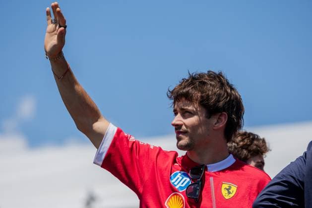 May 18, 2025, Imola, Italy: Charles Leclerc of Monaco and Scuderia Ferrari seen during the Formula One Emilia Romagna Grand Prix. Imola Italy - ZUMAs197 20250518_aaa_s197_342 Copyright: xJayxHiranox