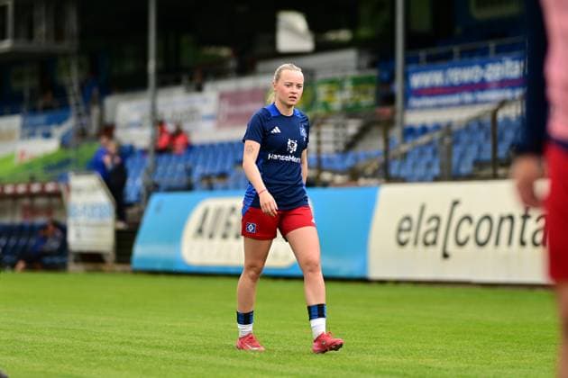 Soccer I Women I Season 2024 2025 I 2 Bundesliga I 26 Matchday I SV Meppen Hamburger SV I 18 05 2025 Close-up, single photo, cropped, portrait, portrait, single image, single photo, body Mia Büchele 17, Hamburger SV Meppen Hänsch Arena Lower Saxony Germany Copyright: xLobeca FelixxSchlikisx