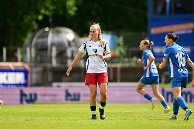 Soccer I Women I Season 2024 2025 I 2 Bundesliga I 26 Matchday I SV Meppen Hamburger SV I 18 05 2025 Close-up, single photo, cropped, portrait, portrait, single image, single photo, body Svea Stoldt 8, Hamburger SV Meppen Hänsch Arena Lower Saxony Germany Copyright: xLobeca FelixxSchlikisx
