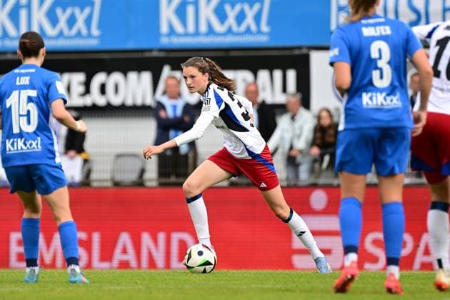 Soccer I Women I Season 2024 2025 I 2 Bundesliga I 26 Matchday I SV Meppen Hamburger SV I 18 05 2025 Close-up, single photo, cropped, portrait, portrait, single image, single photo, body Lotta Wrede 32, Hamburger SV Meppen Hänsch Arena Lower Saxony Germany Copyright: xLobeca FelixxSchlikisx